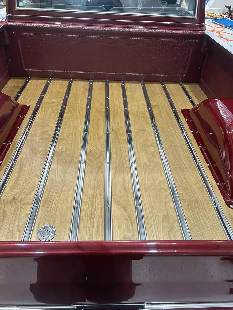 Chevrolet C10 wood bed floor and metal strips